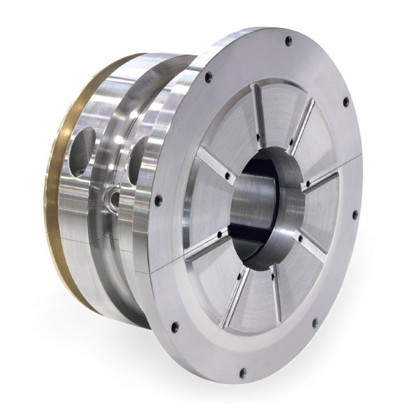 Tilt pad journal bearing with fixed profile thrust bearing