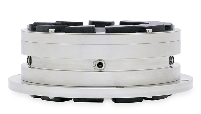 Double thrust bearing with solid polymer pads (Hiperax bearing)