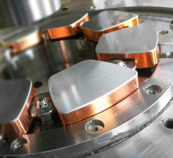 Tilt pad thrust bearing with aluminum tin (AlSn) lined pads