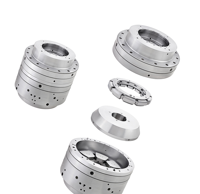 Exploded view of vertical bearing assembly for large vertical pump